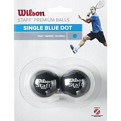 Wilson STAFF SQUASH 2 BALL BLU DOT   - Squashová loptička